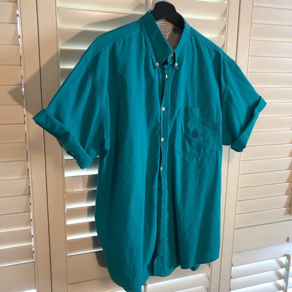 Vintage Bugle Boy Teal Shirt - Picture 3 of 5
